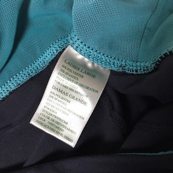 Tangerine Leggings Dark Grey Green Printed Pull On Activewear Women's Large - Picture 8 of 9